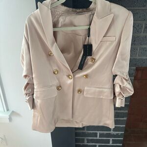 NWT! ELIE TAHARI Champagne Gold Blazer